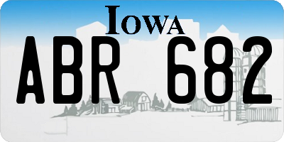 IA license plate ABR682