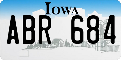 IA license plate ABR684