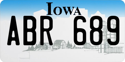 IA license plate ABR689
