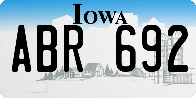 IA license plate ABR692