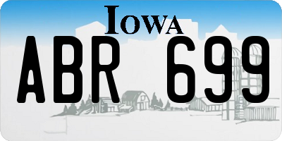 IA license plate ABR699