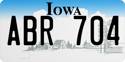 IA license plate ABR704