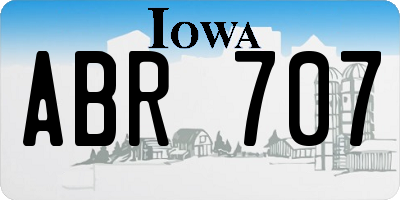 IA license plate ABR707