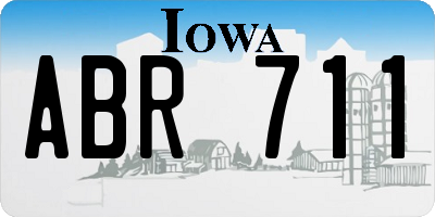 IA license plate ABR711