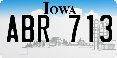 IA license plate ABR713
