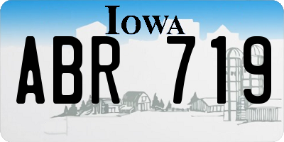 IA license plate ABR719