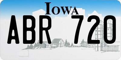 IA license plate ABR720