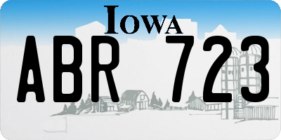 IA license plate ABR723