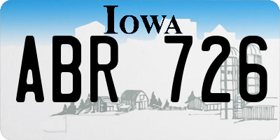 IA license plate ABR726
