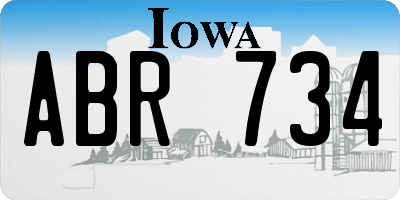 IA license plate ABR734