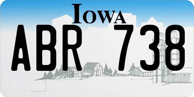 IA license plate ABR738