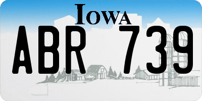 IA license plate ABR739