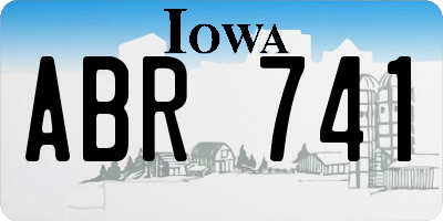 IA license plate ABR741