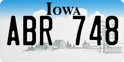 IA license plate ABR748