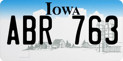 IA license plate ABR763
