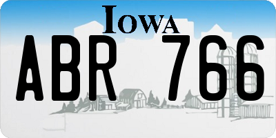 IA license plate ABR766
