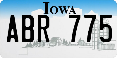 IA license plate ABR775
