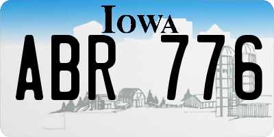 IA license plate ABR776