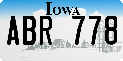IA license plate ABR778