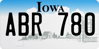 IA license plate ABR780