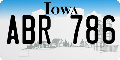 IA license plate ABR786