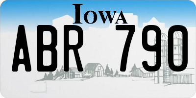 IA license plate ABR790