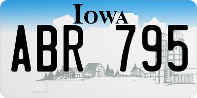 IA license plate ABR795