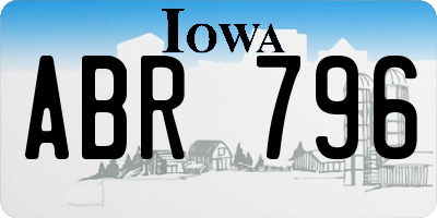 IA license plate ABR796