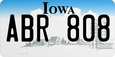 IA license plate ABR808