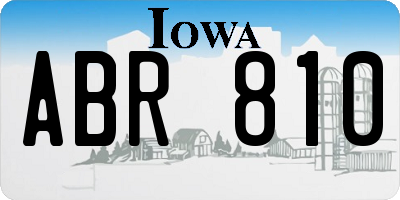 IA license plate ABR810