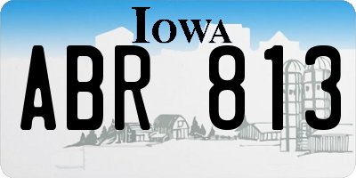 IA license plate ABR813