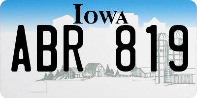 IA license plate ABR819