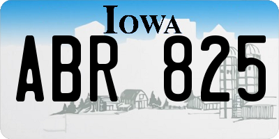 IA license plate ABR825