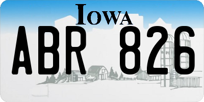 IA license plate ABR826