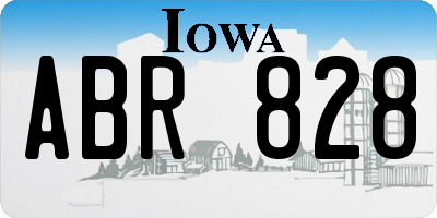 IA license plate ABR828