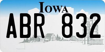 IA license plate ABR832