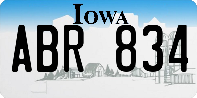 IA license plate ABR834