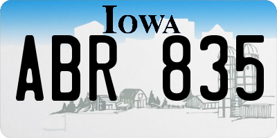 IA license plate ABR835