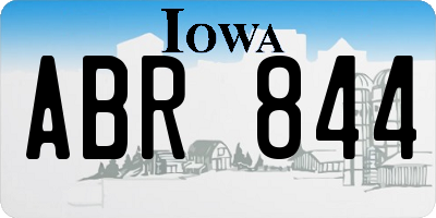 IA license plate ABR844
