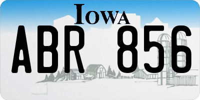 IA license plate ABR856