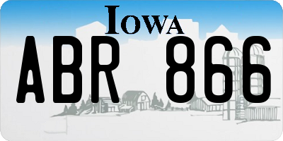 IA license plate ABR866