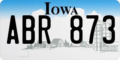 IA license plate ABR873