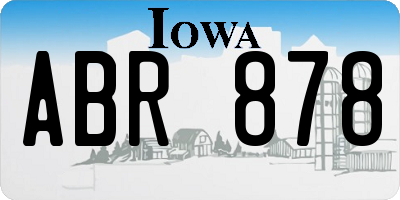IA license plate ABR878