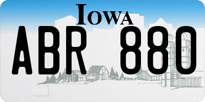 IA license plate ABR880
