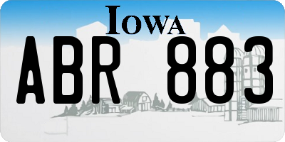 IA license plate ABR883