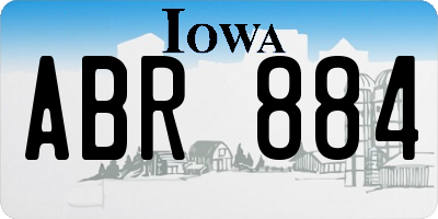 IA license plate ABR884