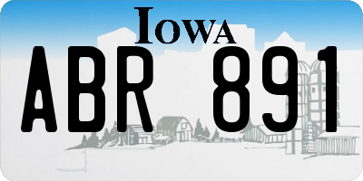 IA license plate ABR891