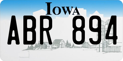 IA license plate ABR894