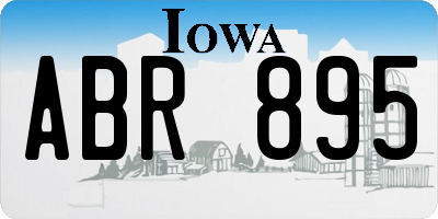 IA license plate ABR895