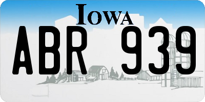 IA license plate ABR939